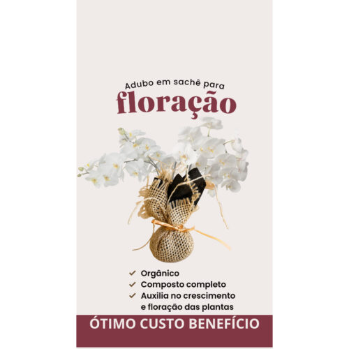Adubo em sachê para floração de plantas